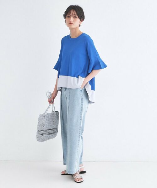 OPAQUE.CLIP / オペーク ドット クリップ ニット・セーター | 配色フレアシルエットニット | 詳細10