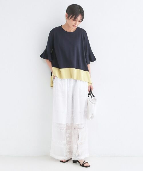 OPAQUE.CLIP / オペーク ドット クリップ ニット・セーター | 配色フレアシルエットニット | 詳細14