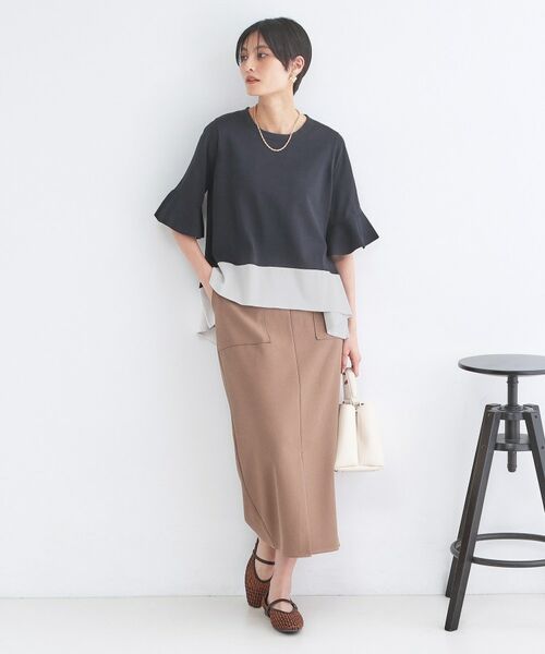 OPAQUE.CLIP / オペーク ドット クリップ ニット・セーター | 配色フレアシルエットニット | 詳細2