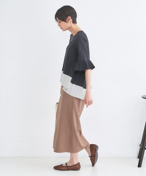 OPAQUE.CLIP / オペーク ドット クリップ ニット・セーター | 配色フレアシルエットニット | 詳細3