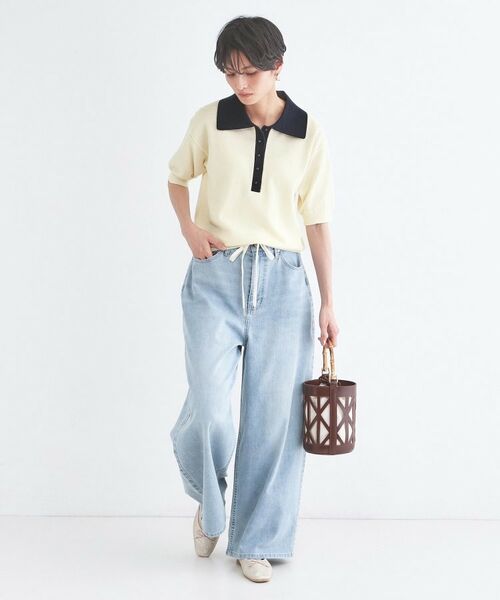 OPAQUE.CLIP / オペーク ドット クリップ ニット・セーター | ビッグポロ衿ニット【洗濯機OK】 | 詳細10