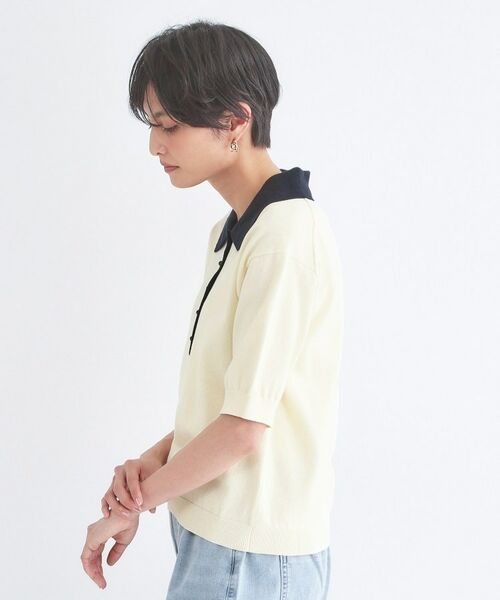 OPAQUE.CLIP / オペーク ドット クリップ ニット・セーター | ビッグポロ衿ニット【洗濯機OK】 | 詳細14