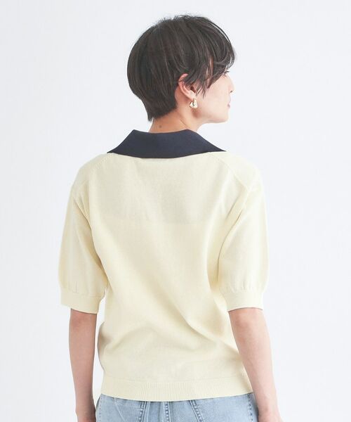 OPAQUE.CLIP / オペーク ドット クリップ ニット・セーター | ビッグポロ衿ニット【洗濯機OK】 | 詳細15