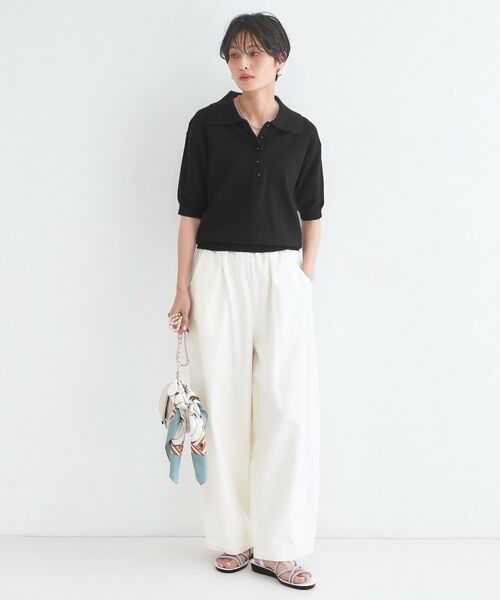 OPAQUE.CLIP / オペーク ドット クリップ ニット・セーター | ビッグポロ衿ニット【洗濯機OK】 | 詳細2