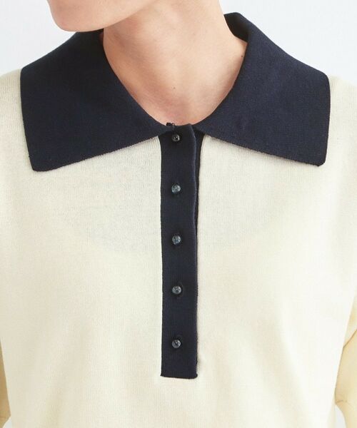 OPAQUE.CLIP / オペーク ドット クリップ ニット・セーター | ビッグポロ衿ニット【洗濯機OK】 | 詳細20