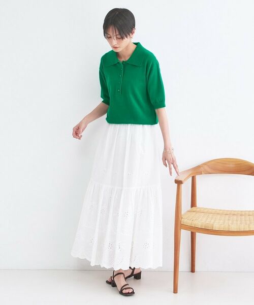 OPAQUE.CLIP / オペーク ドット クリップ ニット・セーター | ビッグポロ衿ニット【洗濯機OK】 | 詳細6