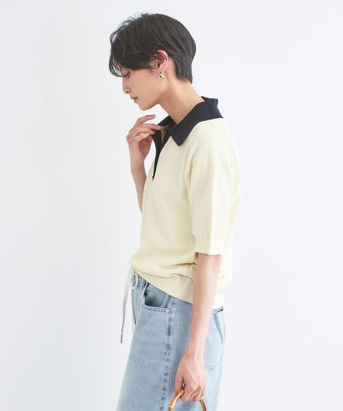 OPAQUE.CLIP / オペーク ドット クリップ ニット・セーター | ビッグポロ衿ニット【洗濯機OK】 | 詳細9