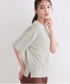 OPAQUE.CLIP / オペーク ドット クリップ ニット・セーター | UV／接触冷感 袖口シアーニット【洗濯機OK／抗ピル】