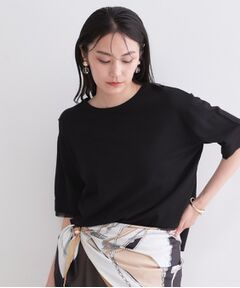 OPAQUE.CLIP / オペーク ドット クリップ ニット・セーター | UV／接触冷感 袖口シアーニット【洗濯機OK／抗ピル】