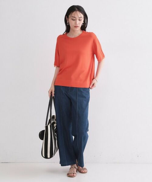 OPAQUE.CLIP / オペーク ドット クリップ ニット・セーター | UV／接触冷感 袖口シアーニット【洗濯機OK／抗ピル】 | 詳細14