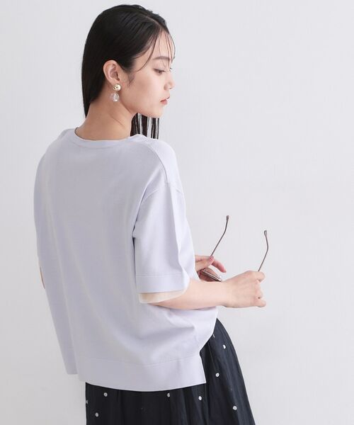 OPAQUE.CLIP / オペーク ドット クリップ ニット・セーター | UV／接触冷感 袖口シアーニット【洗濯機OK／抗ピル】 | 詳細17