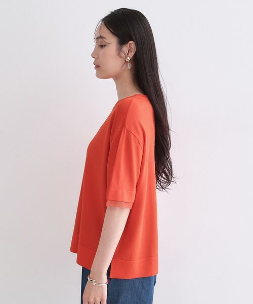 OPAQUE.CLIP / オペーク ドット クリップ ニット・セーター | UV／接触冷感 袖口シアーニット【洗濯機OK／抗ピル】 | 詳細22