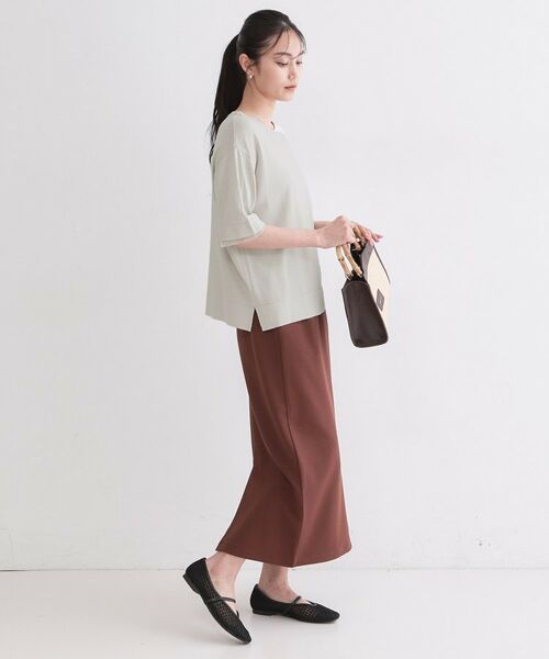 OPAQUE.CLIP / オペーク ドット クリップ ニット・セーター | UV／接触冷感 袖口シアーニット【洗濯機OK／抗ピル】 | 詳細3