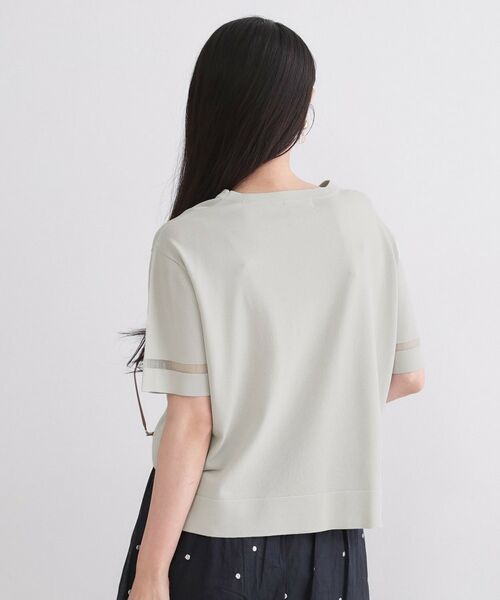 OPAQUE.CLIP / オペーク ドット クリップ ニット・セーター | UV／接触冷感 袖口ラインシアーニット【洗濯機OK／抗ピル】 | 詳細1