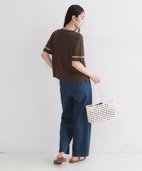 OPAQUE.CLIP / オペーク ドット クリップ ニット・セーター | UV／接触冷感 袖口ラインシアーニット【洗濯機OK／抗ピル】 | 詳細11