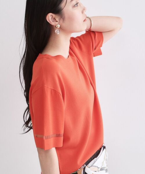 OPAQUE.CLIP / オペーク ドット クリップ ニット・セーター | UV／接触冷感 袖口ラインシアーニット【洗濯機OK／抗ピル】 | 詳細13