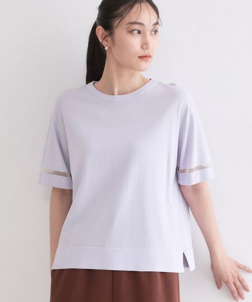 OPAQUE.CLIP / オペーク ドット クリップ ニット・セーター | UV／接触冷感 袖口ラインシアーニット【洗濯機OK／抗ピル】 | 詳細17