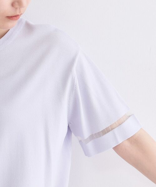 OPAQUE.CLIP / オペーク ドット クリップ ニット・セーター | UV／接触冷感 袖口ラインシアーニット【洗濯機OK／抗ピル】 | 詳細25