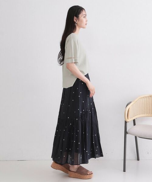 OPAQUE.CLIP / オペーク ドット クリップ ニット・セーター | UV／接触冷感 袖口ラインシアーニット【洗濯機OK／抗ピル】 | 詳細3