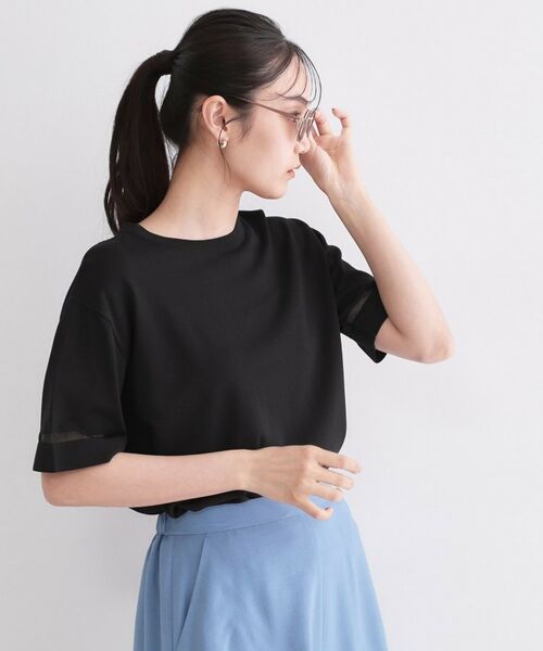 OPAQUE.CLIP / オペーク ドット クリップ ニット・セーター | UV／接触冷感 袖口ラインシアーニット【洗濯機OK／抗ピル】 | 詳細5