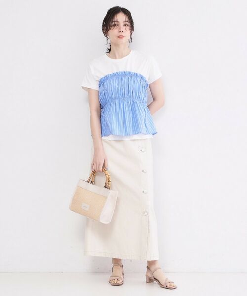 OPAQUE.CLIP / オペーク ドット クリップ カットソー | ビスチェドッキングTシャツ【洗濯機OK】 | 詳細10