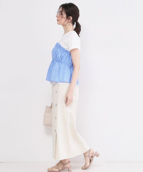 OPAQUE.CLIP / オペーク ドット クリップ カットソー | ビスチェドッキングTシャツ【洗濯機OK】 | 詳細11