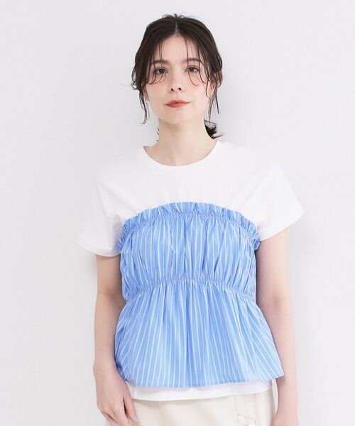 OPAQUE.CLIP / オペーク ドット クリップ カットソー | ビスチェドッキングTシャツ【洗濯機OK】 | 詳細13