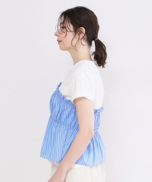 OPAQUE.CLIP / オペーク ドット クリップ カットソー | ビスチェドッキングTシャツ【洗濯機OK】 | 詳細14