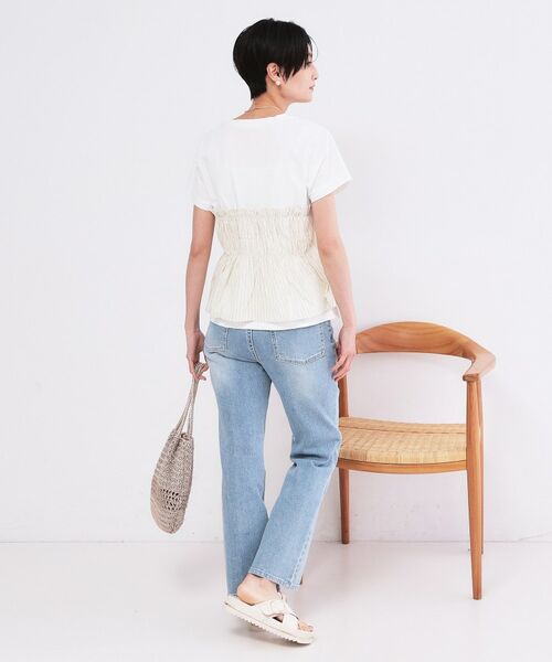 OPAQUE.CLIP / オペーク ドット クリップ カットソー | ビスチェドッキングTシャツ【洗濯機OK】 | 詳細3