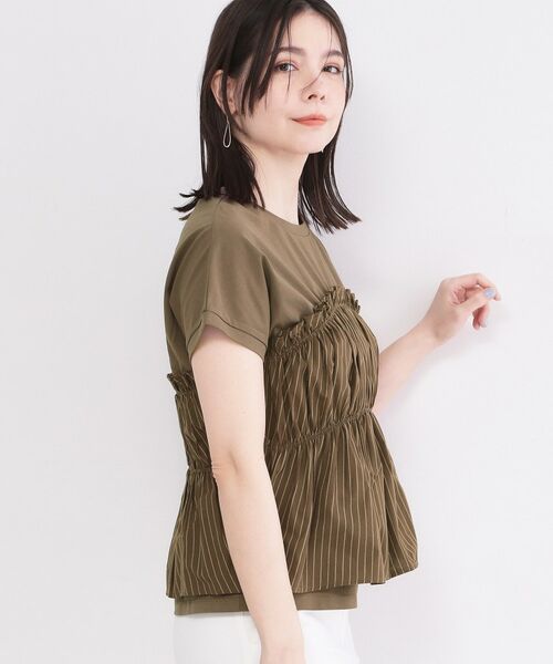 OPAQUE.CLIP / オペーク ドット クリップ カットソー | ビスチェドッキングTシャツ【洗濯機OK】 | 詳細5