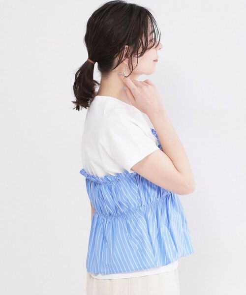 OPAQUE.CLIP / オペーク ドット クリップ カットソー | ビスチェドッキングTシャツ【洗濯機OK】 | 詳細9