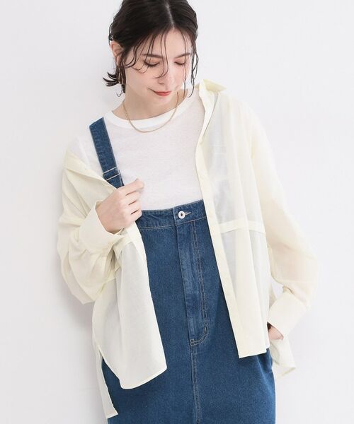 OPAQUE.CLIP / オペーク ドット クリップ カットソー | シアーメランジリブカットソー【洗濯機OK】 | 詳細2