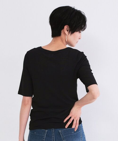 OPAQUE.CLIP / オペーク ドット クリップ カットソー | シアーメランジリブカットソー【洗濯機OK】 | 詳細5