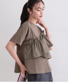 OPAQUE.CLIP / オペーク ドット クリップ カットソー | アシメフリルドッキングカットソー【洗濯機OK】