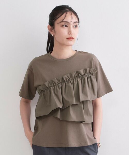 OPAQUE.CLIP / オペーク ドット クリップ カットソー | アシメフリルドッキングカットソー【洗濯機OK】 | 詳細17