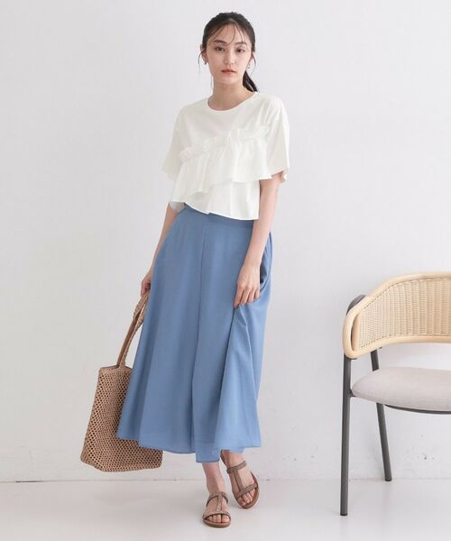 OPAQUE.CLIP / オペーク ドット クリップ カットソー | アシメフリルドッキングカットソー【洗濯機OK】 | 詳細2