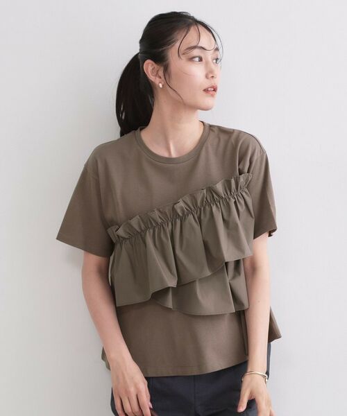 OPAQUE.CLIP / オペーク ドット クリップ カットソー | アシメフリルドッキングカットソー【洗濯機OK】 | 詳細5