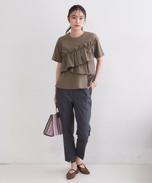 OPAQUE.CLIP / オペーク ドット クリップ カットソー | アシメフリルドッキングカットソー【洗濯機OK】 | 詳細6