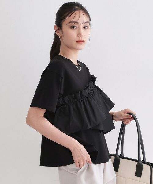OPAQUE.CLIP / オペーク ドット クリップ カットソー | アシメフリルドッキングカットソー【洗濯機OK】 | 詳細9