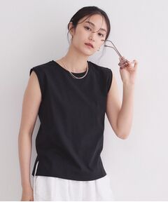 OPAQUE.CLIP / オペーク ドット クリップ カットソー | マルチボーダーアソート ノースリーブTシャツ【洗濯機OK】