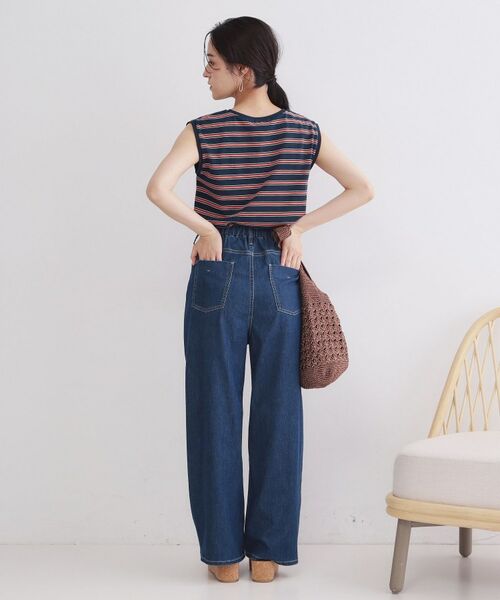 OPAQUE.CLIP / オペーク ドット クリップ カットソー | マルチボーダーアソート ノースリーブTシャツ【洗濯機OK】 | 詳細11