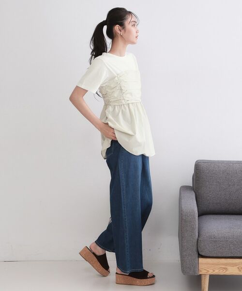 OPAQUE.CLIP / オペーク ドット クリップ カットソー | ビスチェドッキングカットソー【洗濯機OK】 | 詳細2