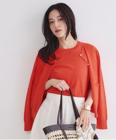 OPAQUE.CLIP / オペーク ドット クリップ カーディガン・ボレロ | ポケットクルーニットカーディガン／オーガニックコットン混【洗濯機OK】