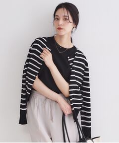 OPAQUE.CLIP / オペーク ドット クリップ カーディガン・ボレロ | ポケットクルーニットカーディガン／オーガニックコットン混【洗濯機OK】