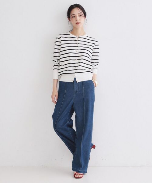 OPAQUE.CLIP / オペーク ドット クリップ カーディガン・ボレロ | ポケットクルーニットカーディガン／オーガニックコットン混【洗濯機OK】 | 詳細10