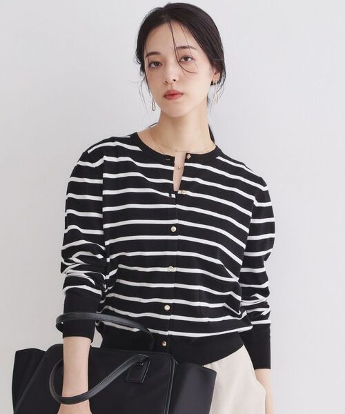 OPAQUE.CLIP / オペーク ドット クリップ カーディガン・ボレロ | ポケットクルーニットカーディガン／オーガニックコットン混【洗濯機OK】 | 詳細13