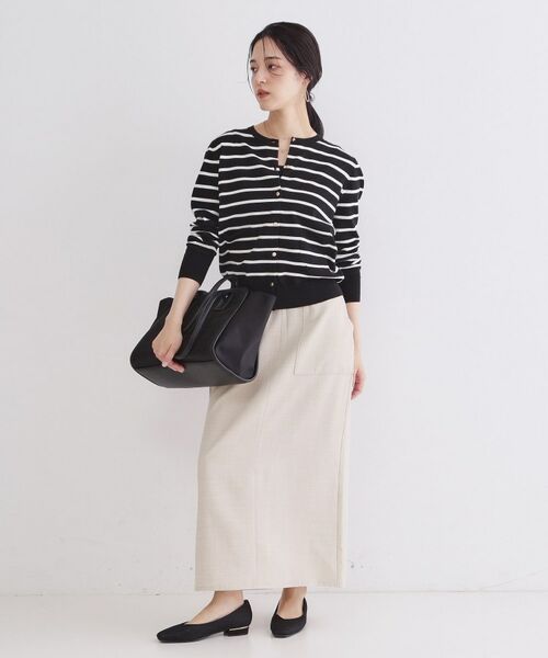 OPAQUE.CLIP / オペーク ドット クリップ カーディガン・ボレロ | ポケットクルーニットカーディガン／オーガニックコットン混【洗濯機OK】 | 詳細14