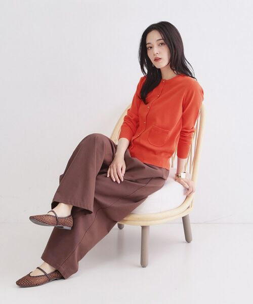 OPAQUE.CLIP / オペーク ドット クリップ カーディガン・ボレロ | ポケットクルーニットカーディガン／オーガニックコットン混【洗濯機OK】 | 詳細2