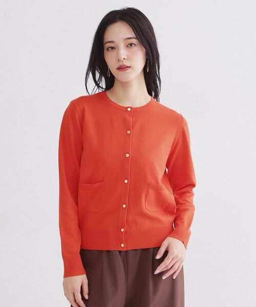 OPAQUE.CLIP / オペーク ドット クリップ カーディガン・ボレロ | ポケットクルーニットカーディガン／オーガニックコットン混【洗濯機OK】 | 詳細21