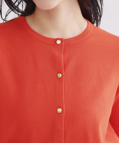 OPAQUE.CLIP / オペーク ドット クリップ カーディガン・ボレロ | ポケットクルーニットカーディガン／オーガニックコットン混【洗濯機OK】 | 詳細24